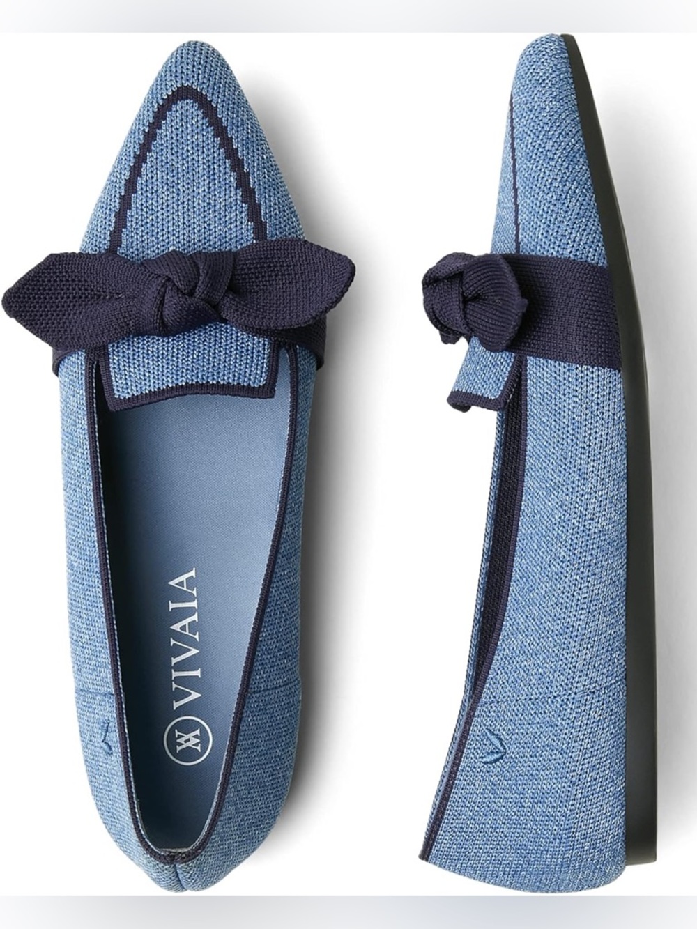 EUC Vivaia Michelle Pointed Toe Loafers Washable Eco Friendly Flats US 9.5 EU 41